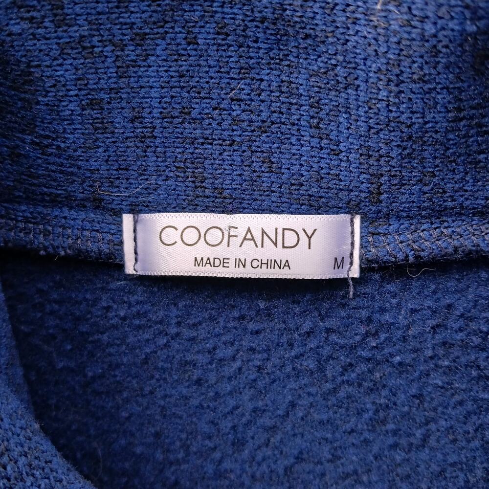 Coofandy Shawl Collar Fleece Sweater Sweatshirt Men's Medium comfy pullover knit - Picture 4 of 10